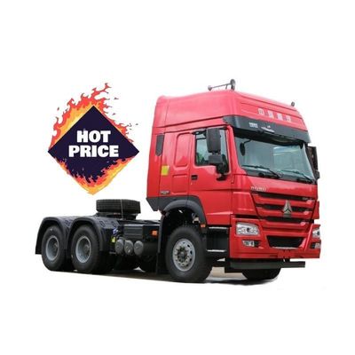 ভালো দাম WD615.47 ইঞ্জিন মডেল SINOTRUK 6X4 HOWO 7 ট্রেলার ট্র্যাক্টর ট্রাক হেড আপনার গ্রাহকের প্রয়োজনীয়তা জন্য লাল রঙের অনলাইন